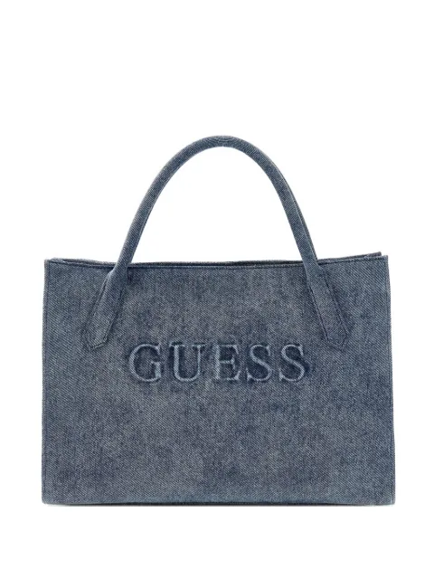 GUESS USA logo-embroidered tote bag Blue HWDG9769220DEN