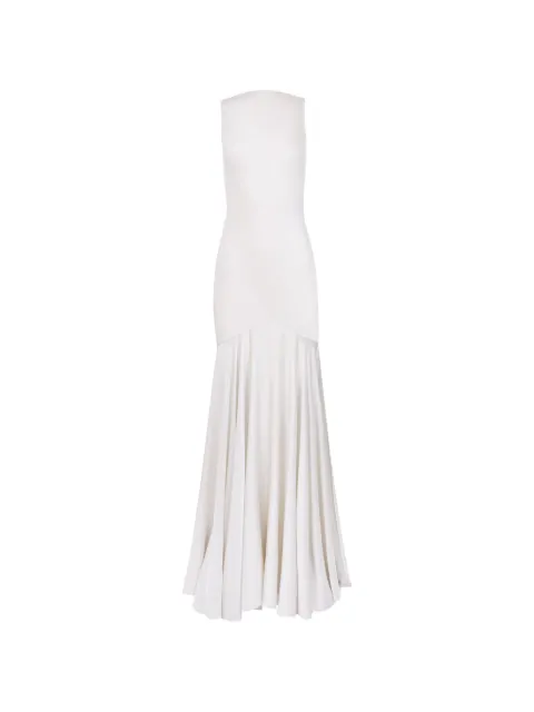 Nina Ricci cowl-back mermaid maxi dress White 26ACRO060SE1415U1230