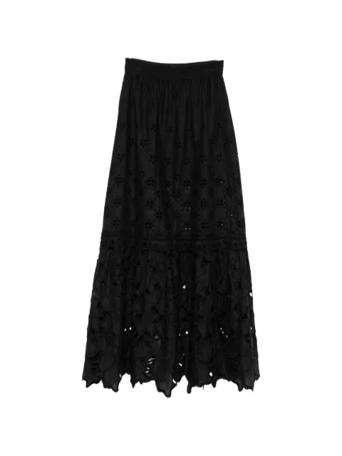 Ermanno Scervino broderie-anglaise scalloped-hem maxi skirt Black D484O604QYD