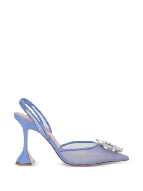 Amina Muaddi Begum crystal-embellished heeled pumps Blue 16S365883BEG