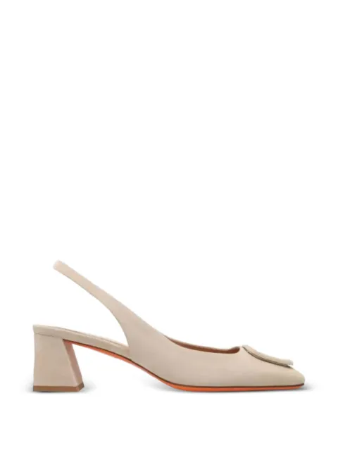 Santoni Carla buckle-detail slingback pumps Neutrals WDMN72213HA2NMGD