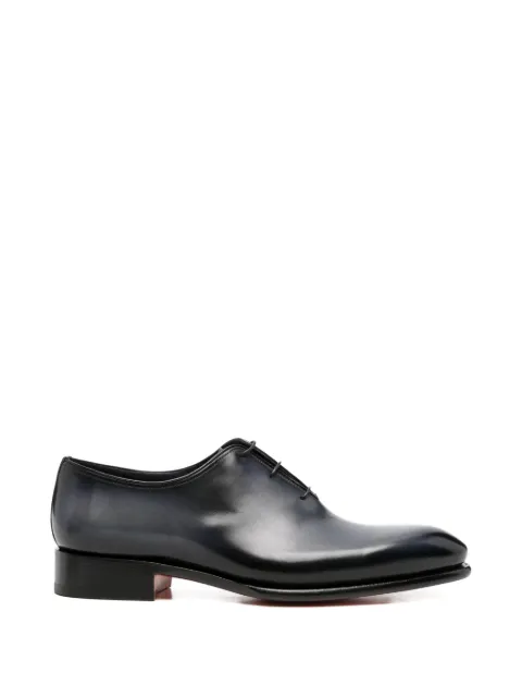 Santoni lace-up leather oxford shoes Blue MCCG16229MC1HFUL