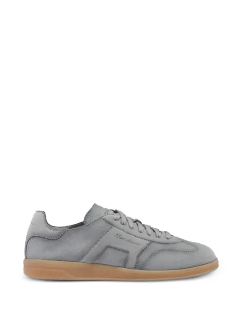 Santoni logo-print suede sneakers Grey MBPL22072ATTTSE2