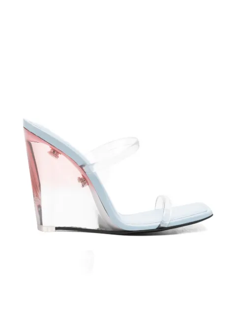 Casablanca transparent-strap wedge sandals White ASS26FW09803