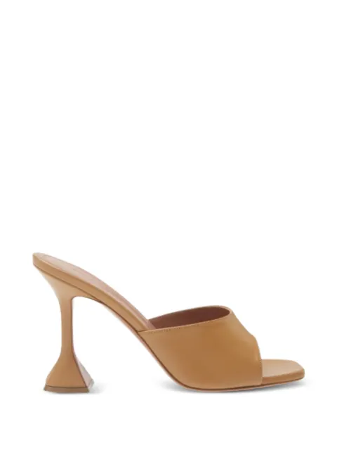 Amina Muaddi Lupita fluted-heel mules Brown 16S366054LUP
