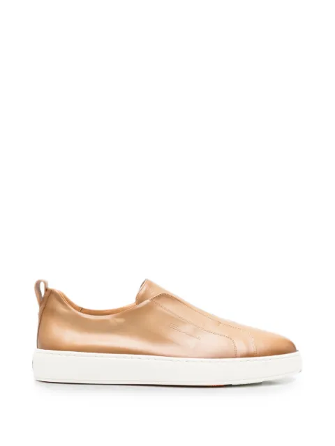 Santoni leather slip-on sneakers Neutrals MBCD21995BARTMVI