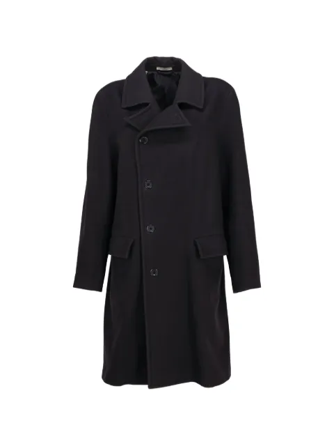 Boglioli button-up storm-flap coat Blue MU2510162