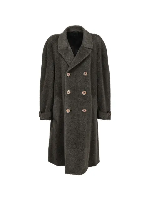 Caruso double-breasted coat Green MU26021410