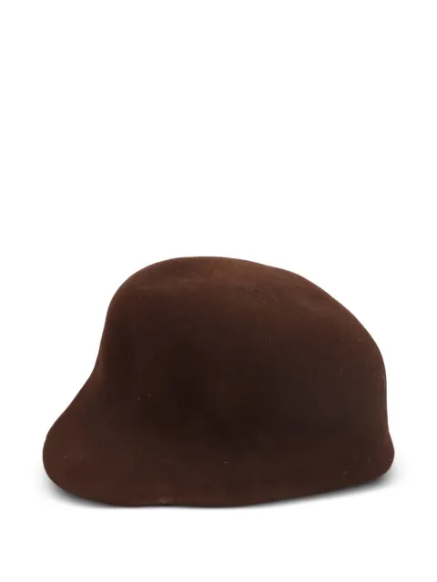 Vintage wool felt beret Brown 284265