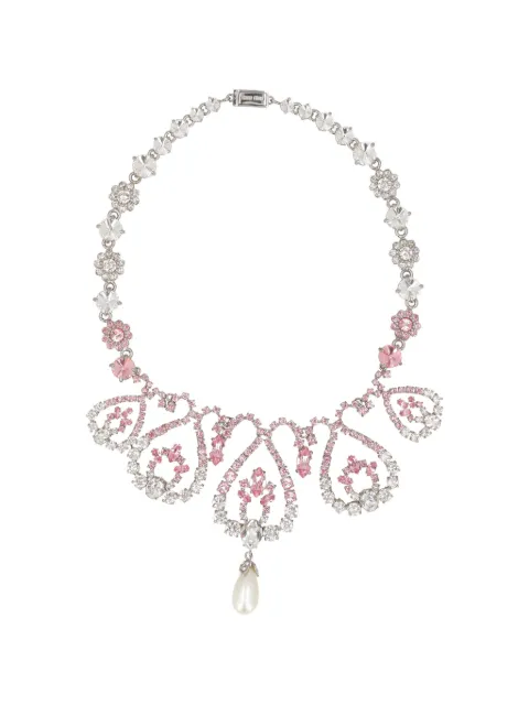 Prada Pre-Owned crystal-embellished necklace Silver W13426125