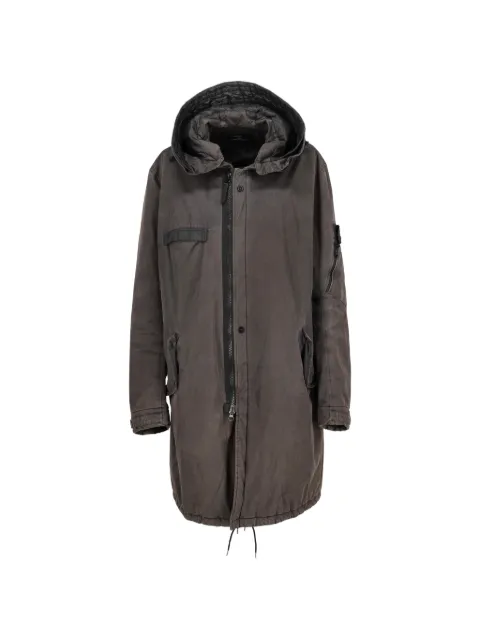 Stone Island hooded parka coat Grey MU2603218