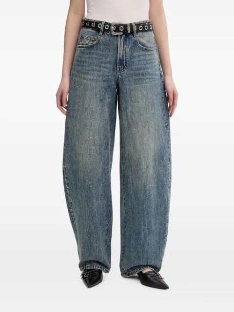 Miss Sixty bow-detail faux-pearl tapered jeans Blue 6M1JJ00500