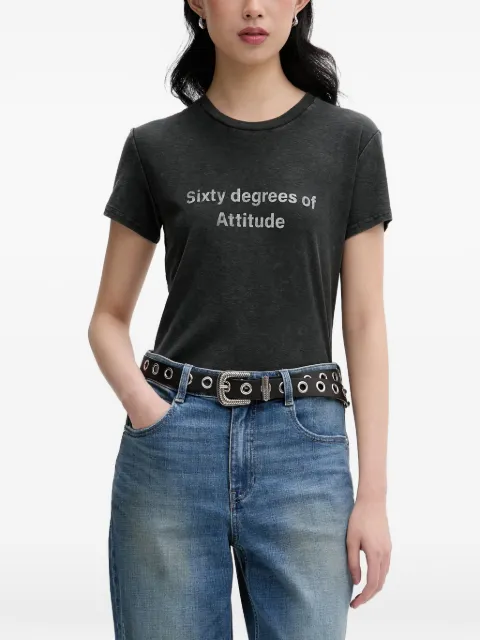 Miss Sixty slogan-print crew-neck T-shirt Black 6M1SJ72110