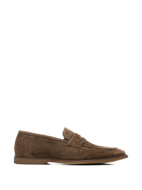 Alberto Gozzi suede penny loafers Brown 604126110