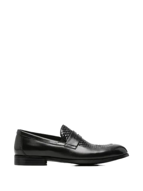 Alberto Gozzi woven-panel penny loafers Black 604126103