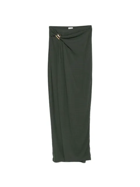 Nanushka Tozi draped hardware-detail maxi skirt Green NW26SSSK23368