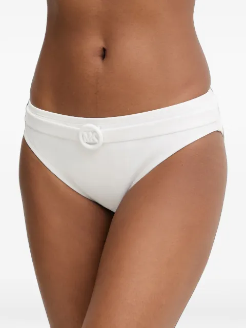 Michael Michael Kors logo-belted bikini bottom White MM99983