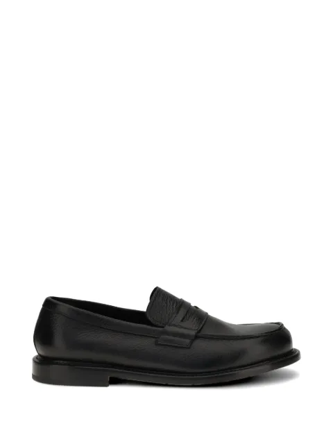 Premiata grainy-leather penny loafers Black 32050