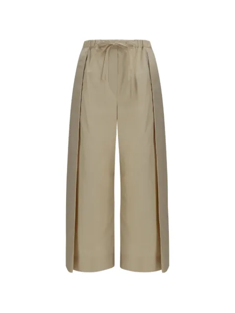 LOEWE x Paula's Ibiza Anagram-embroidered cropped trousers Neutrals S616Y04XAA
