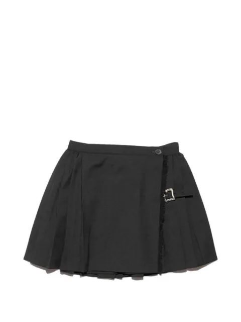 Enfants Riches Déprimés buckle-fastening pleated mini skirt Black 110710