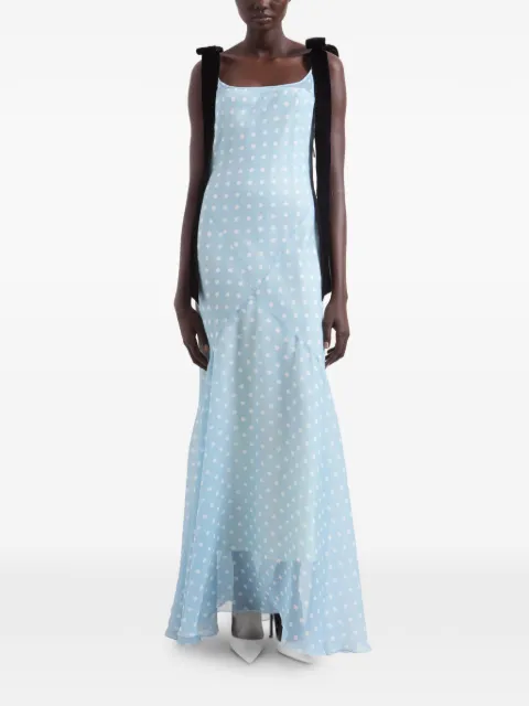 Nina Ricci polka-dot mermaid maxi dress Blue 26ACRO029SE1409I4052