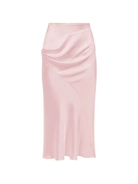 Nina Ricci asymmetrical draped midi skirt Pink 26ACJU017SE1415U1418
