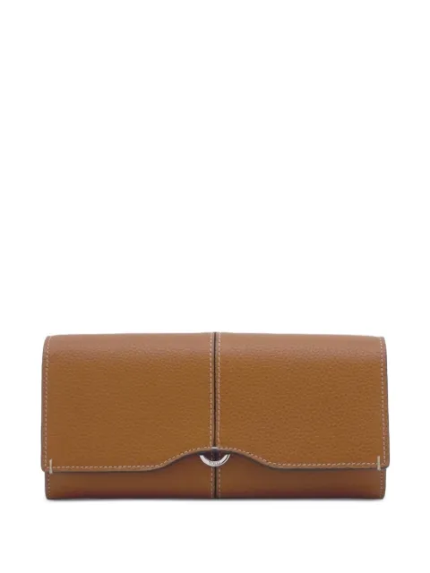 Tod's logo-plaque pebbled-leather wallet Brown XAWDBNB0403XSO