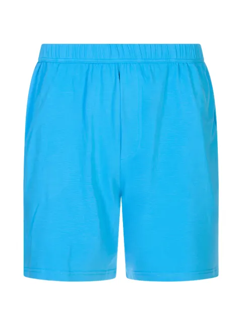 Kiton logo-embroidered elasticated-waist shorts Blue UNWT008K0727H
