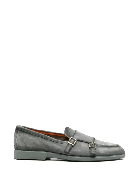 Santoni double-strap monk shoes Green MGAG19006FIASEAA