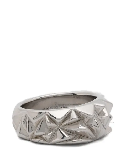 FERSERA geometric-engraved ring Silver RSC02W16