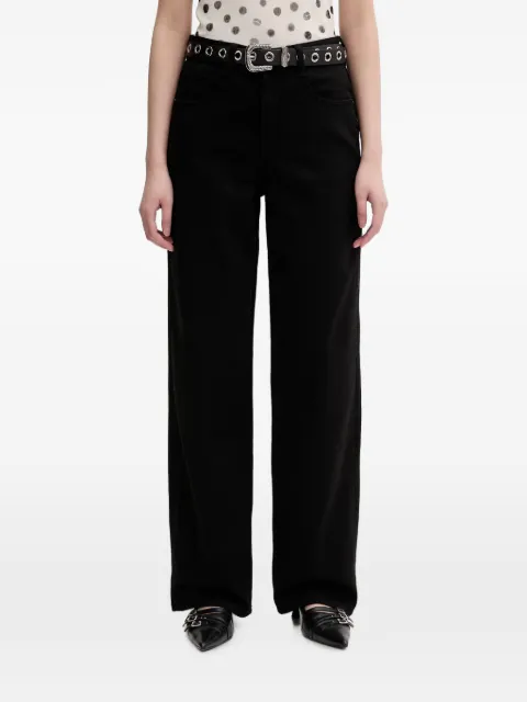Miss Sixty logo-patch mid-rise straight-leg jeans Black 6M1JJ2521I