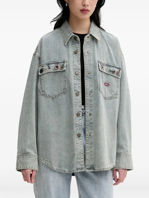 Miss Sixty embellished denim shirt jacket Blue 6M1XJ49100