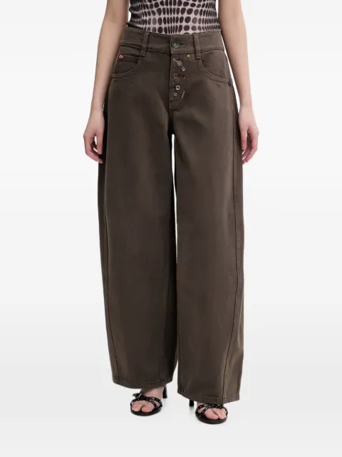Miss Sixty button-fly mid-rise wide-leg jeans Brown 6M1JJ47400