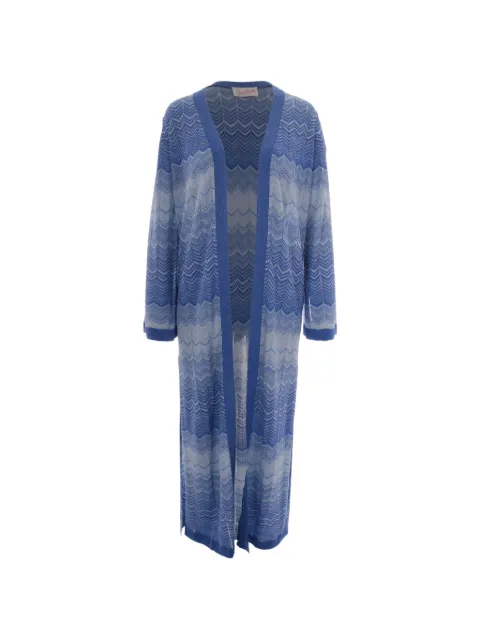 MC2 Saint Barth Tonia chevron-knit cardigan Blue TON0001