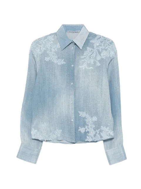 Ermanno Scervino embroidered buttoned shirt Blue D482K733XFU