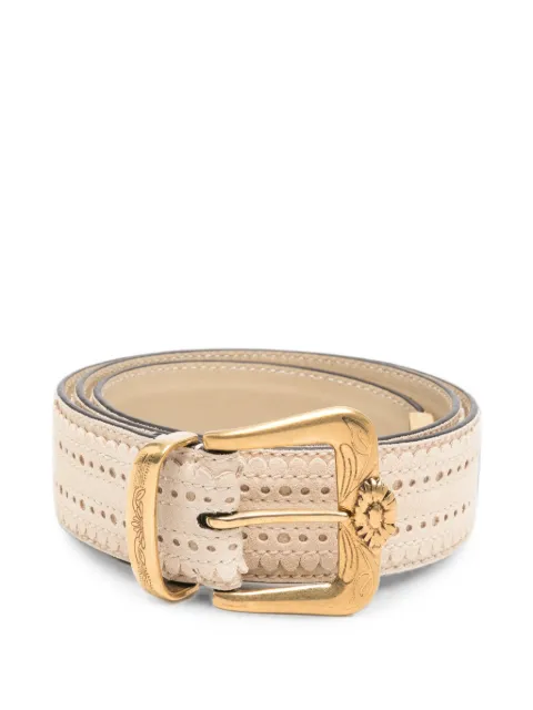 Ermanno Scervino laser-cut leather belt Neutrals D483T315RDIW