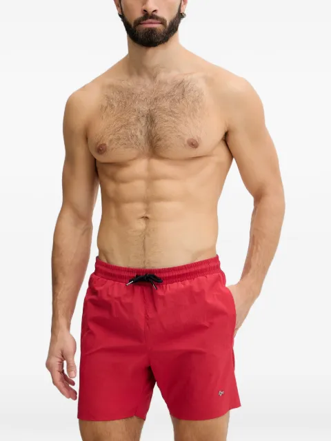 Napapijri drawstring-waist logo-patch swim shorts Red NP0A4HRZRAQ1