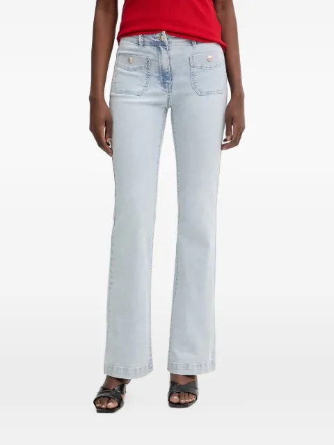 Morgan button-detail flared jeans Blue POLASO