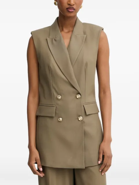 Morgan double-breasted waistcoat Green VFIDIF