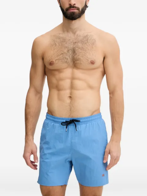 Napapijri Haldane logo-patch drawstring swim shorts Blue NP0A4HRZ