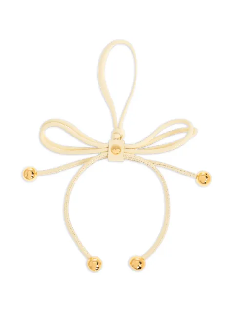 Furla Poppy bow-detail leather bag accessory Yellow WK00621BX3104