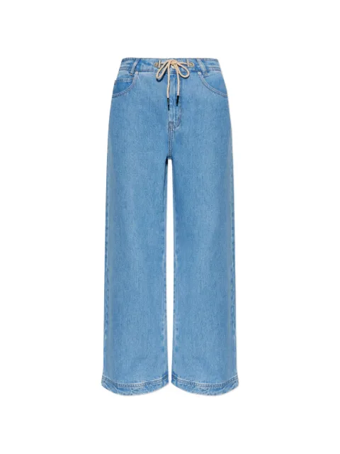 MUNTHE Obey drawstring wide-leg jeans Blue 247143024715