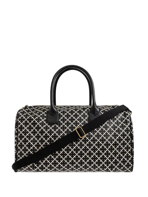 By Malene Birger Lullu geometric-print weekend bag Black 103870