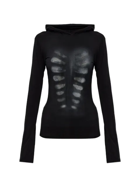 AVAVAV X-ray printed long-sleeve hoodie Black S26SR1175PRINTEDXRAY
