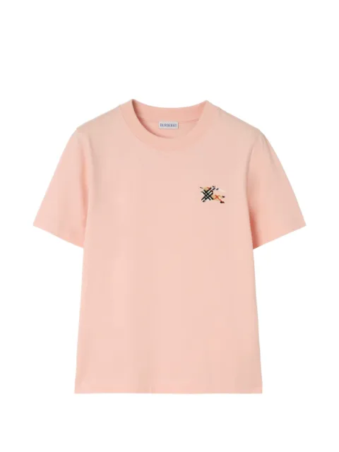 Burberry EKD Check cotton T-shirt Pink 8127957