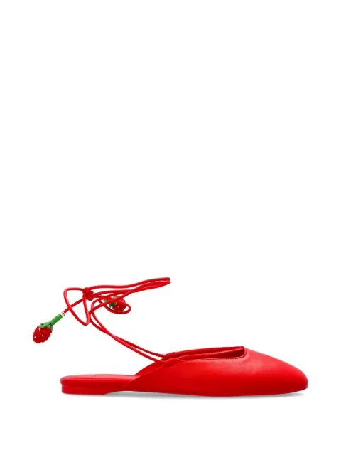 Kate Spade Eloise strawberry-charm lace-up pumps Red KO716