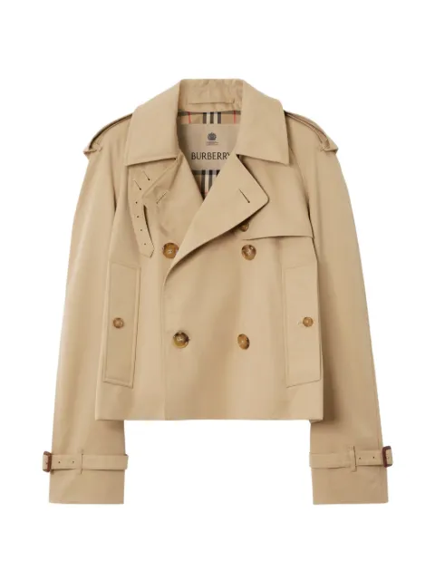 Burberry cropped Mayfair heritage trench jacket Neutrals 8130169