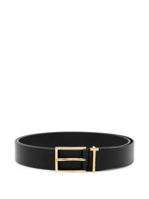 TOM FORD T-logo leather belt Black TB325LCL623G
