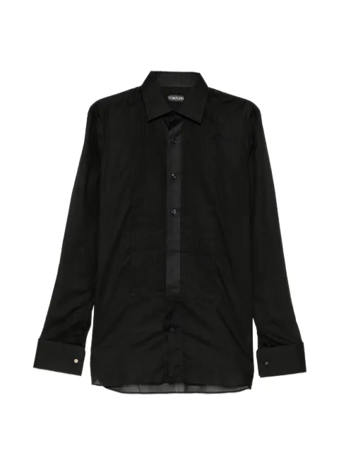 TOM FORD pleated evening shirt Black HFCO02C0061