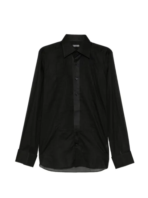 TOM FORD pleated evening shirt Black HFCO01C0061